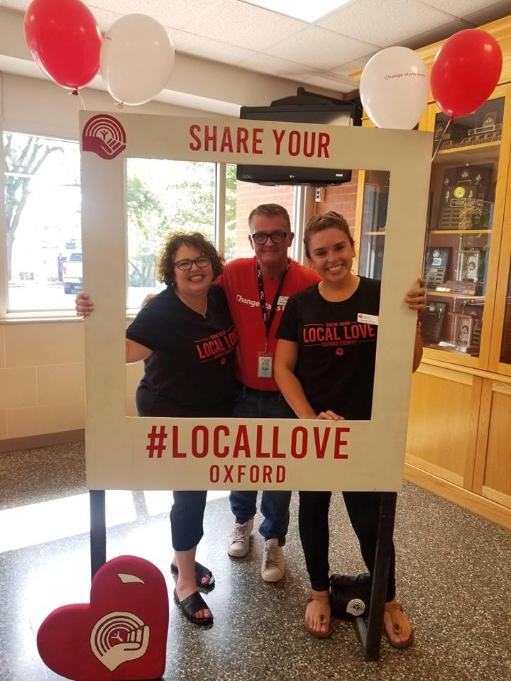 A great community partner came out to show his #locallove with @UnitedWayOxford! @Trusteemckinnon
