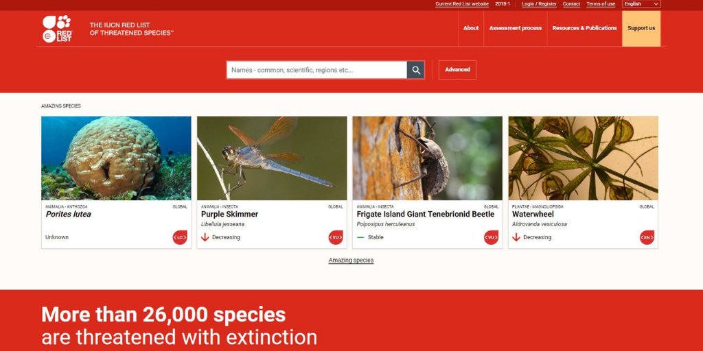 NEW! The IUCN Red List launches a new website! ow.ly/diIj30lOLXV
