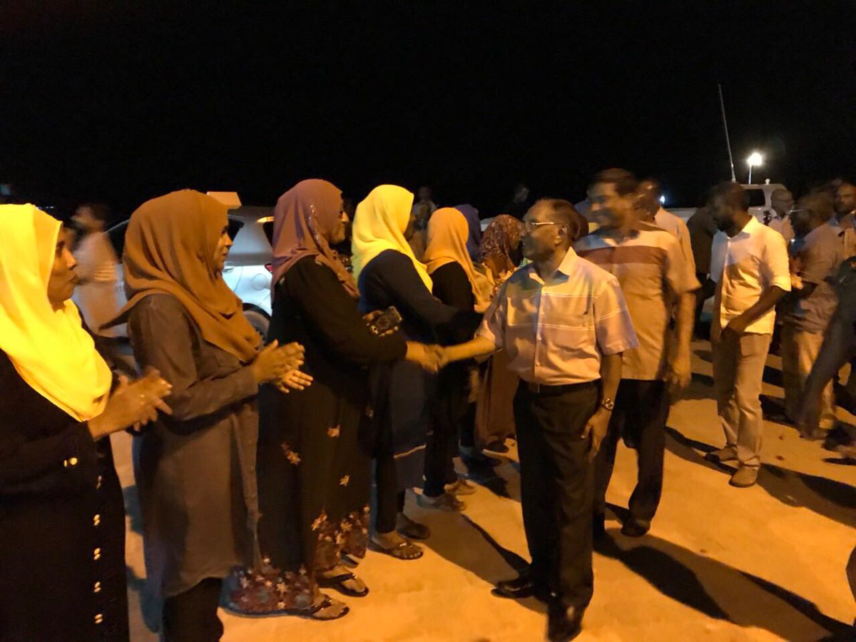 MRM_Office's tweet photo. MRM campagin team headed with Honorable Abbas Ibrahim visiting GDh. Thinadhoo to campagin for #IbuFaisal2018 https://t.co/O3XEccMAcu