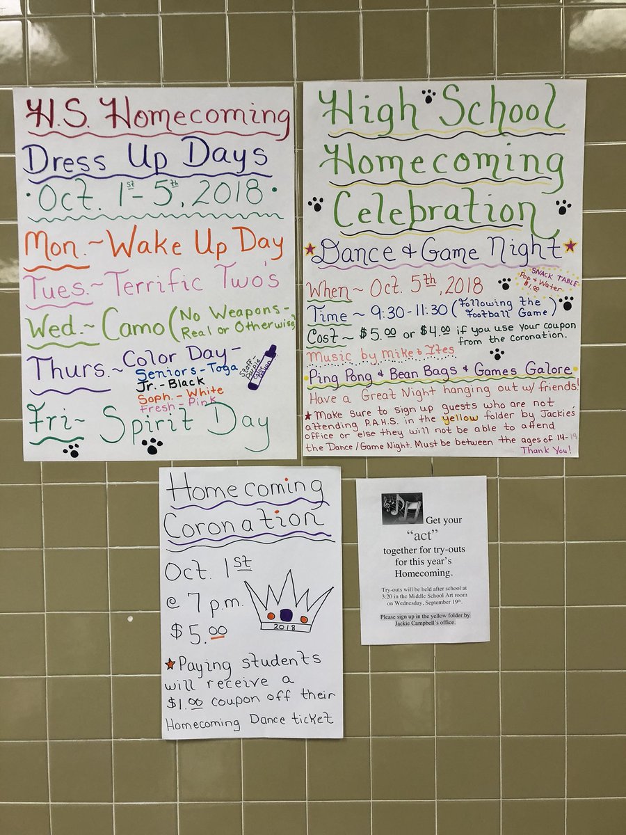 PHSStudentCoun3's tweet photo. homecoming inofo!! 🏐🏈💚🐶 https://t.co/PjKVOUNEEC