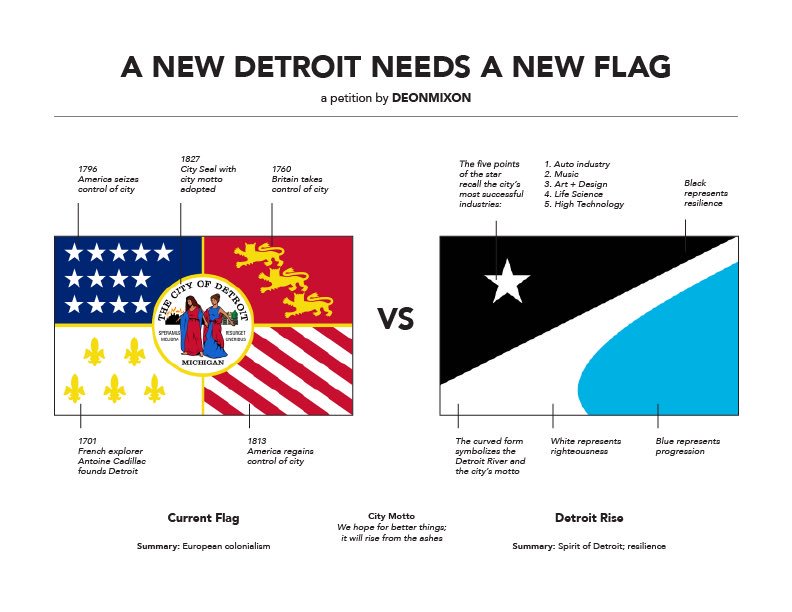 Aiga Detroit On Twitter Featurefriday Deonmixon Is On A Mission To Get The Detroitriseflag Adopted As The New Official Flag For The City Of Detroit Learn More Or Show Support