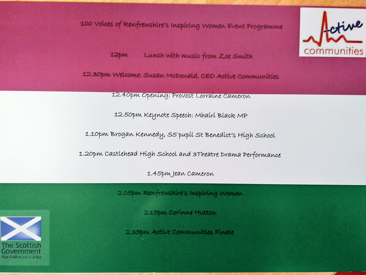 Well done to our St Benedict's and Community Hearty Lives Peer Educator Brogan Kennedy who presented amongst these amazing Renfrewshire Women at "100 Voices of Renfrewshire Inspiring Women" event organised by <a href="/ACommunities/">Active Communities</a> <a href="/ct_acommunities/">cheryl</a>