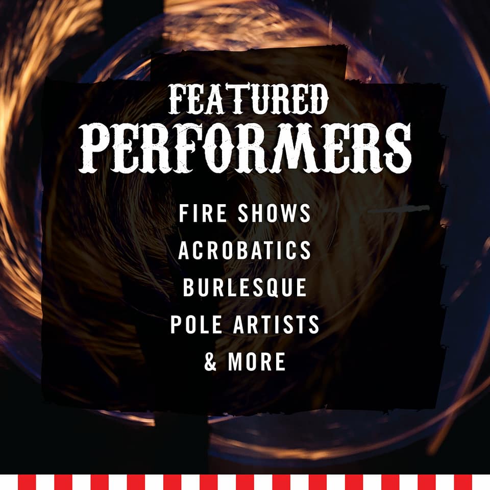 elementsleduc's tweet image. Go back in time to a world that doesn't exist! An abandon carnival comes to life benefiting Ronald McDonald House @RMHCNA. You will be entertained by FIRE shows, ACROBATICS, BURLESQUE, POLE ARTISTS and more. Oct 26 @ 6:30 pm. Details at bit.ly/2xfE7mR #yeg #yegevents