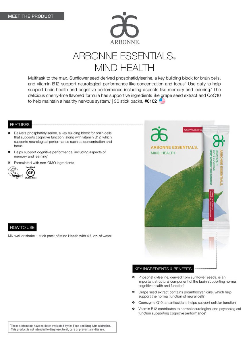 Pace_Chiro's tweet image. September Arbonne Product Spotlight:
Arbonne Essentials Mind Health 
Use daily to help support brain health and cognitive performance I clashing aspect like memory and learning.  
(products available at Pace Family Chiro)
#PaceFamilyChiro #HealthyLiving #Arbonne #Chiropractor