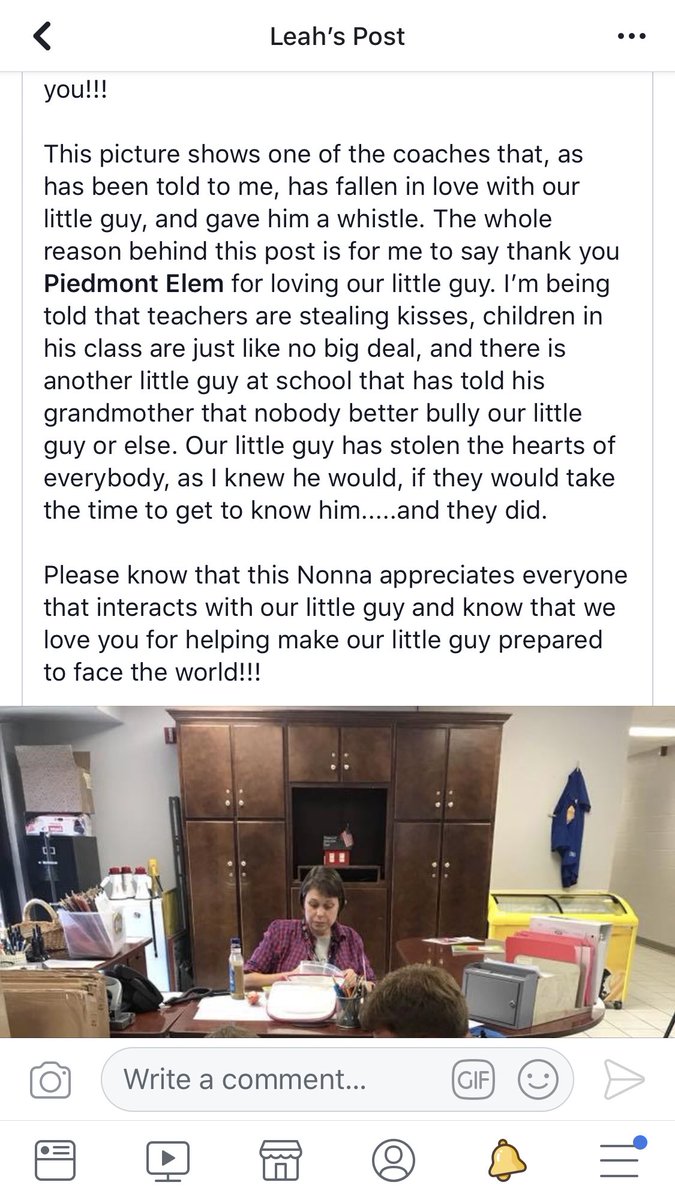 LeahOdam's tweet photo. @jojoodam here’s a positive post about you and the other teachers at Piedmont Elementary.  #teachers #makeadifference https://t.co/C6giPxyFP0