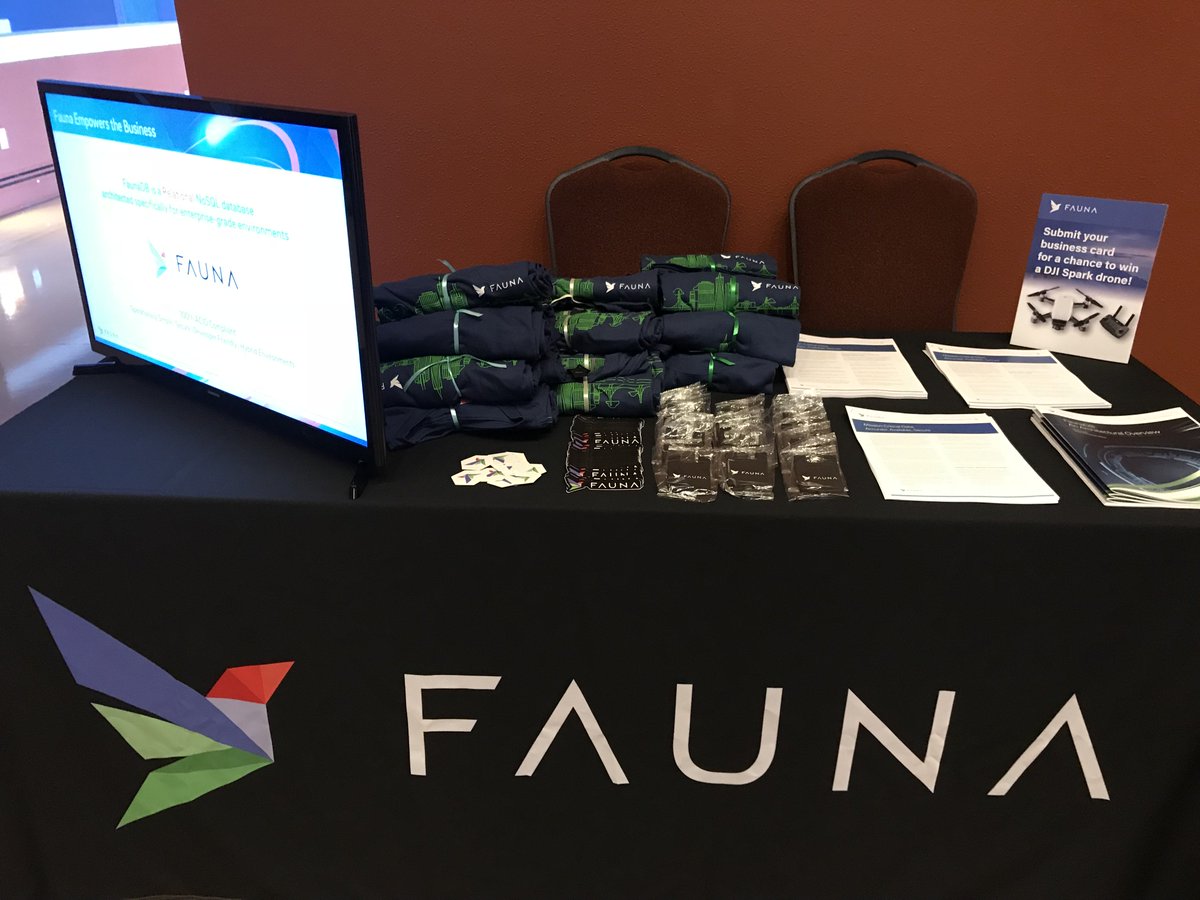fauna's tweet photo. Attending #DDS18? Stop by our table to learn how FaunaDB simplifies working with distributed transactional data at scale.

#FaunaDB #NoSQL #Scale #DistributedData https://t.co/n0Il3hzrSF