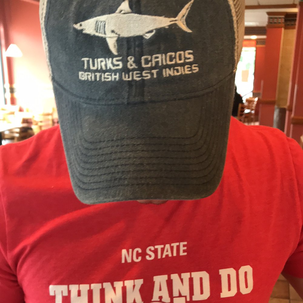 Graybay22's tweet photo. Bojangles with tanner before the hurricane!!! #BojanglesRDU @getStealz https://t.co/rDm0drOYIq