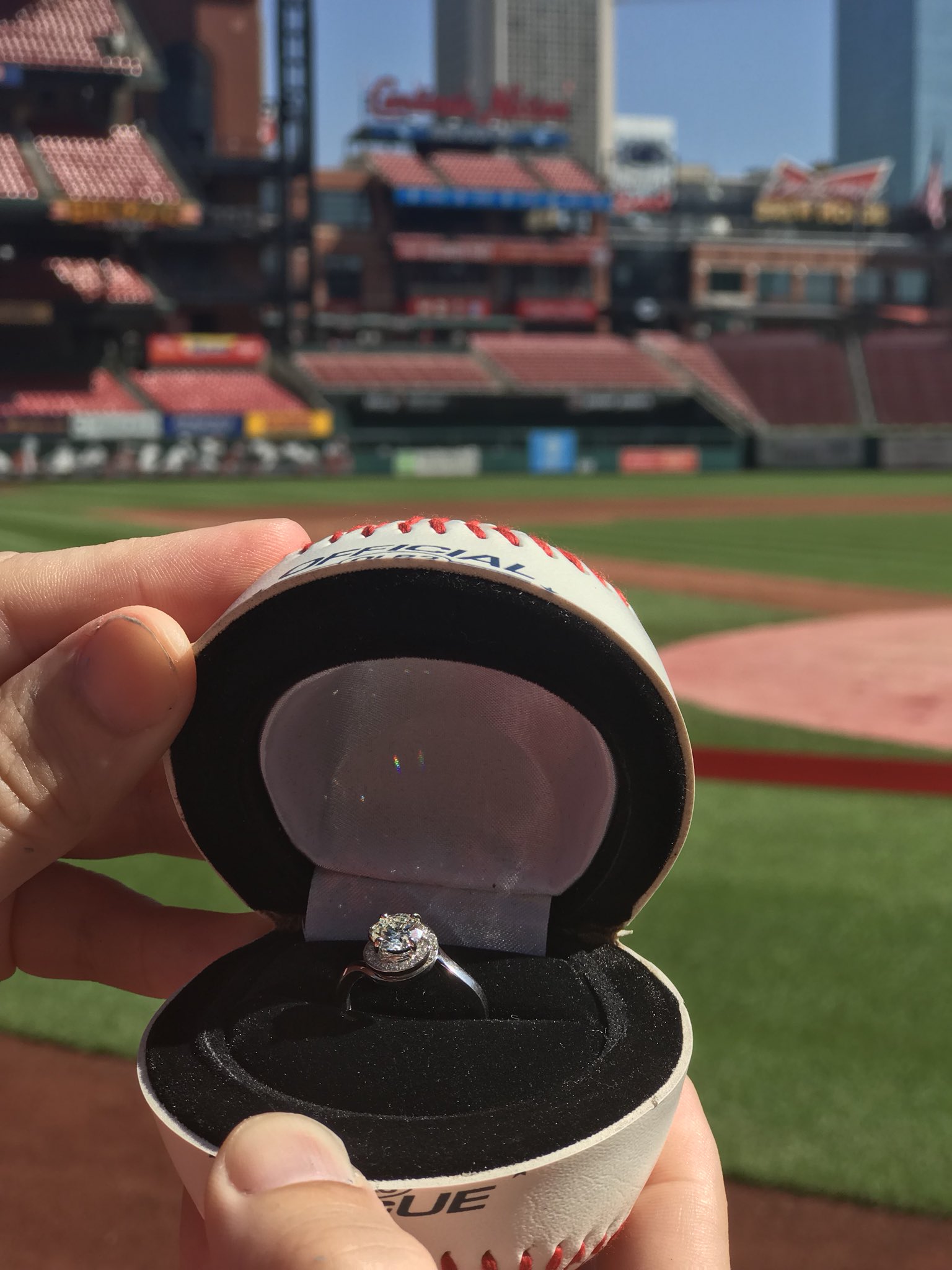 Baseball engagement ring box discount