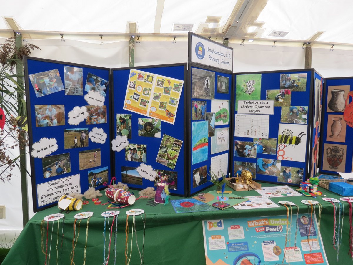 BrightwaltonSch's tweet photo. Visiting the Newbury Show over the weekend? Head to the education tent to check out our display - lots of fantastic learning that has taken place outside the classroom! 🌳🌻🕷️🦟 https://t.co/lEDNoS44vq
