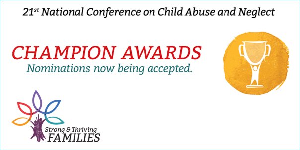 NCCAN22's tweet image. The Children’s Bureau Champion Awards honor those working to improve the overall health and well-being of our nation’s children and families. Individuals and groups may be nominated. The deadline for submissions is November 12. Learn more. nccan.acf.hhs.gov/champawards.ht…