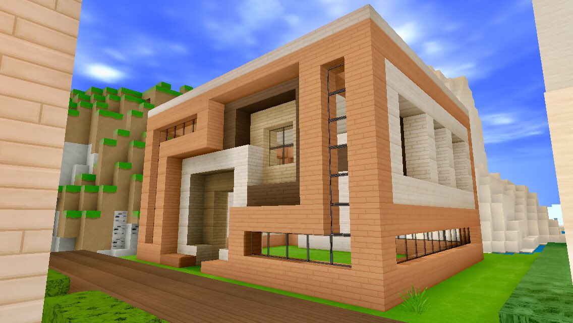 Asko ケイクラ Twitterren アカシアを使った現代建築ハウス 内装はまだ無いそうです マイクラ マインクラフト Minecraft Minecraftonly