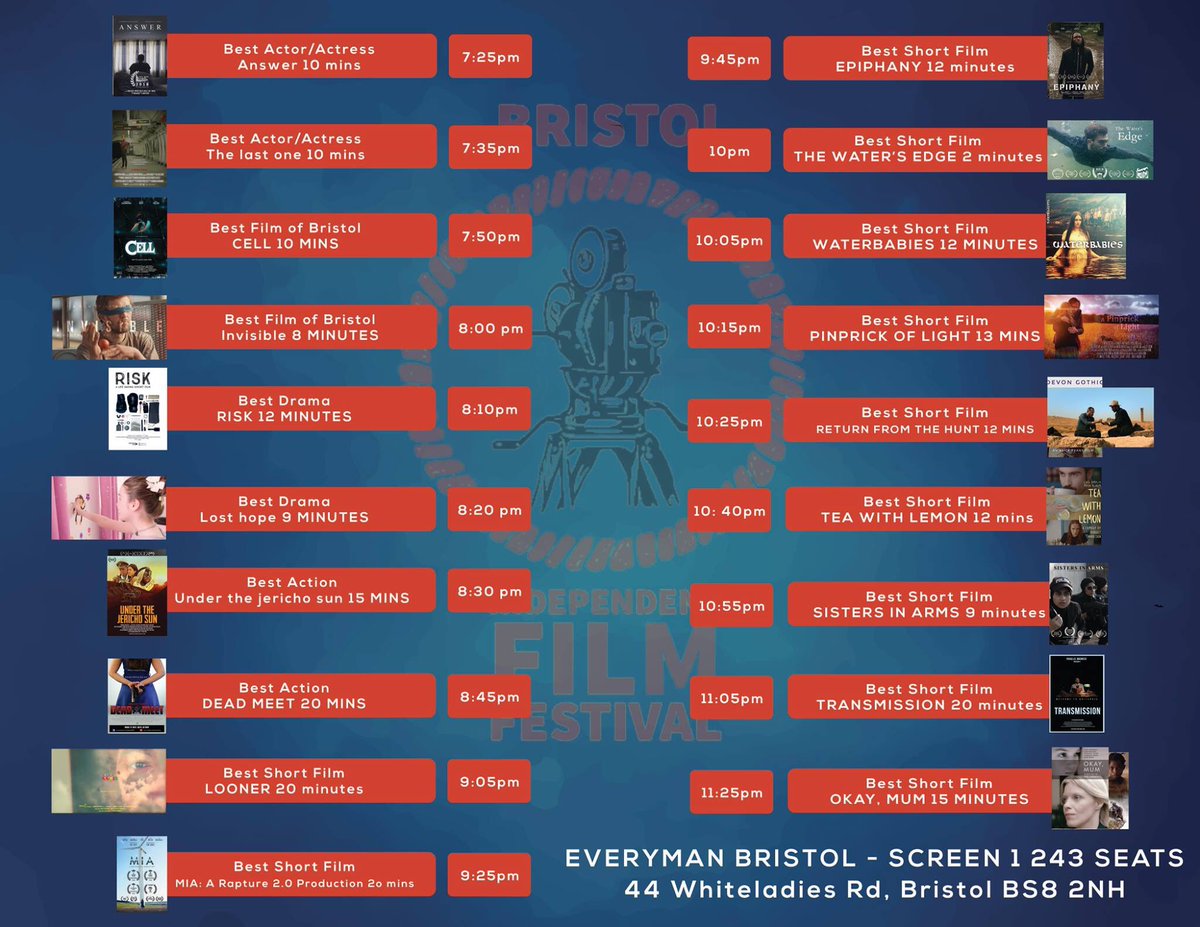 SMP_Films's tweet photo. Looking forward to seeing #Cell screen at @BristolEveryman this weekend as part of the Bristol independent Film Festival.  It’s also been nominated for “Best Film of Bristol”. https://t.co/Jebs6Sjqzg