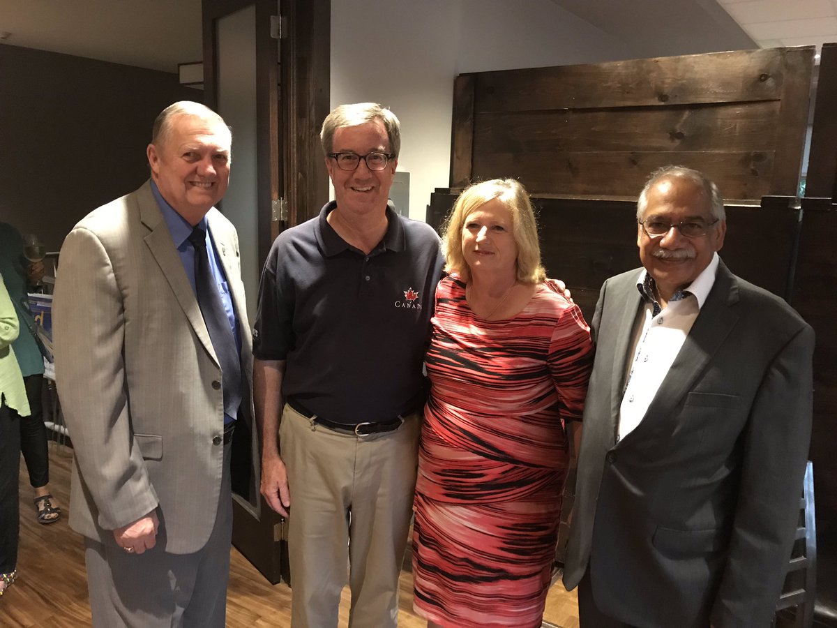 JimWatsonOttawa's tweet photo. Great honour to speak at campaign kickoff with over 100 supporters of @ShadQadri and @BobMonette1 and Senator Vern White.  Shad is a great colleague and a strong voice for Stittsville.  He is a true gentleman  dedicated to serving the community https://t.co/BY0CKB667A