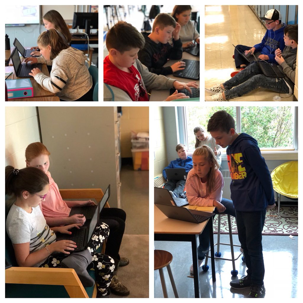 TeacherTizzard's tweet image. #sjbgrade6 @sjboscoschool using their Writing Tools Booklets for peer editing. #DescriptiveWriting #Chromebooks #GoogleClassroom #GoogleSlides #MakerEdNL @NLESDCA