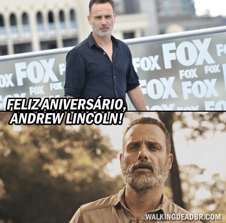 Rick grimes está fazendo 45 anos hoje! HAPPY BIRTHDAY ANDREW LINCOLN 