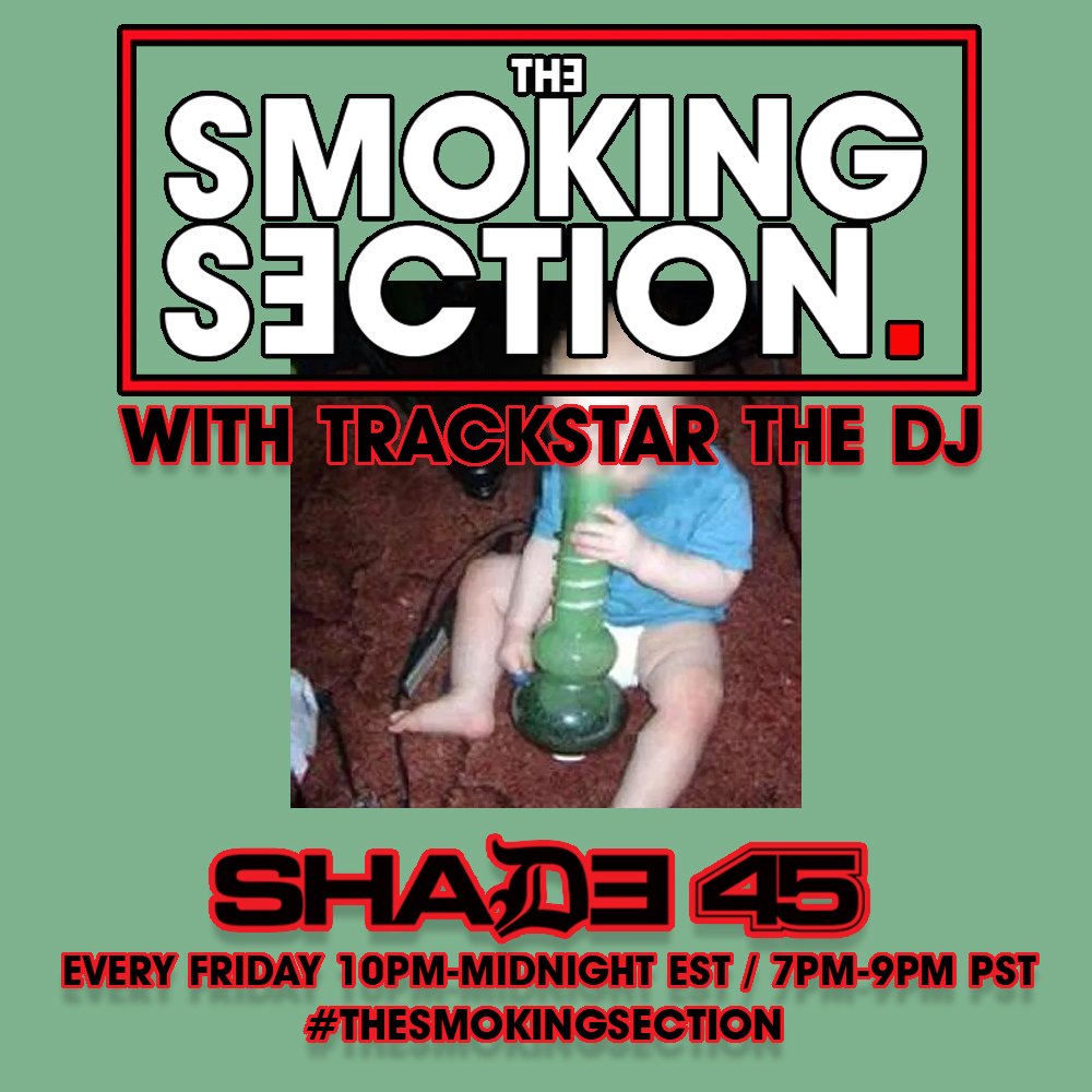 Trackstar (@djtrackstar) on Twitter photo Tonight on #TheSmokingSection @shade45 10pm EST/7pm PST:
<a href="/PlanitHank/">Planit Hank</a> @therealstylesp <a href="/WHOISCONWAY/">CONWAY</a> <a href="/FameMOPreal/">Fame M.O.P</a> <a href="/Grafh/">Grafh.eth</a> <a href="/HeirDash/">DOLLAMAN</a> <a href="/LouTribe_Jigg/">LouTribe Jigg</a> <a href="/KirkKnight/">KNEEZY</a> <a href="/JoeyPurps/">Young Purple 🏁</a> <a href="/CdotHoncho/">Cdot Honcho</a> <a href="/SparkMasterTape/">✖️✖️✖️✖️✖️</a> <a href="/wikset/">patrick WIKI morales</a> <a href="/GlossGang/">GLOSS GANG</a> <a href="/warmbrew/">warm brew</a> <a href="/radamiz/">Radamiz</a> Tonight on #TheSmokingSection @shade45 10pm EST/7pm PST:
<a href="/PlanitHank/">Planit Hank</a> @therealstylesp <a href="/WHOISCONWAY/">CONWAY</a> <a href="/FameMOPreal/">Fame M.O.P</a> <a href="/Grafh/">Grafh.eth</a> <a href="/HeirDash/">DOLLAMAN</a> <a href="/LouTribe_Jigg/">LouTribe Jigg</a> <a href="/KirkKnight/">KNEEZY</a> <a href="/JoeyPurps/">Young Purple 🏁</a> <a href="/CdotHoncho/">Cdot Honcho</a> <a href="/SparkMasterTape/">✖️✖️✖️✖️✖️</a> <a href="/wikset/">patrick WIKI morales</a> <a href="/GlossGang/">GLOSS GANG</a> <a href="/warmbrew/">warm brew</a> <a href="/radamiz/">Radamiz</a>