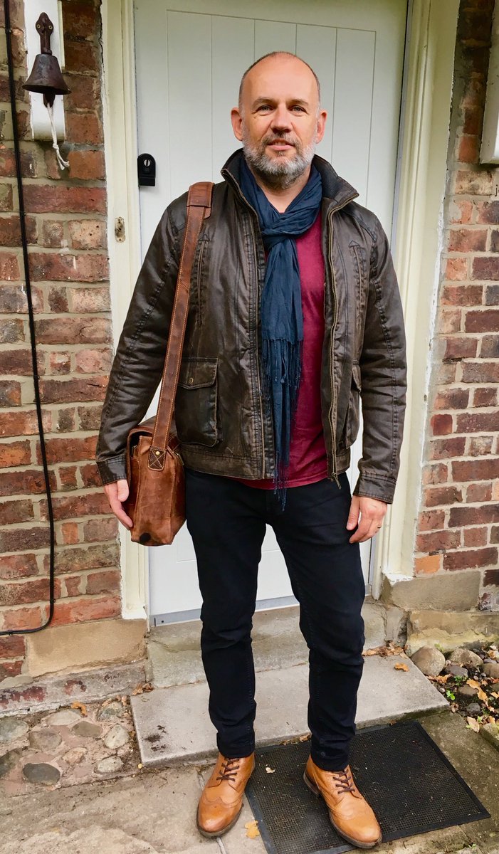 On my way to work this morning at BHF Wilmslow and I realised everything I’m wearing has been bought from our @TheBHF store. Jacket £8.99, scarf £3.99, T-shirt £3.49, Jeans £5.99 and boots £9.99 Rockin’ the BHF look for less than £35 #BHF #charityshopbargains