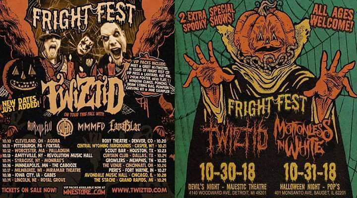 intwt420's tweet photo. More #dates added! Also catch @miwband on #devilsnight and #halloween with @tweetmesohard #frightfest #motionlessinwhite #miw #fall #newtour #show #concert #comingsoon #majikninjaentertainment #mne #rock #hiphop #hottopic #underground #supportheunderground #undergroundhiphop https://t.co/vlLXUQqb3T