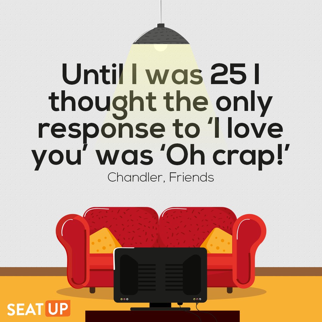 seatupnow's tweet photo. #Friends quote you probably forgot about 😄 Which one is your favorite?
Watch Friends on #Netflix in your #HomeTheater 😉 https://t.co/yIziYkq0L5