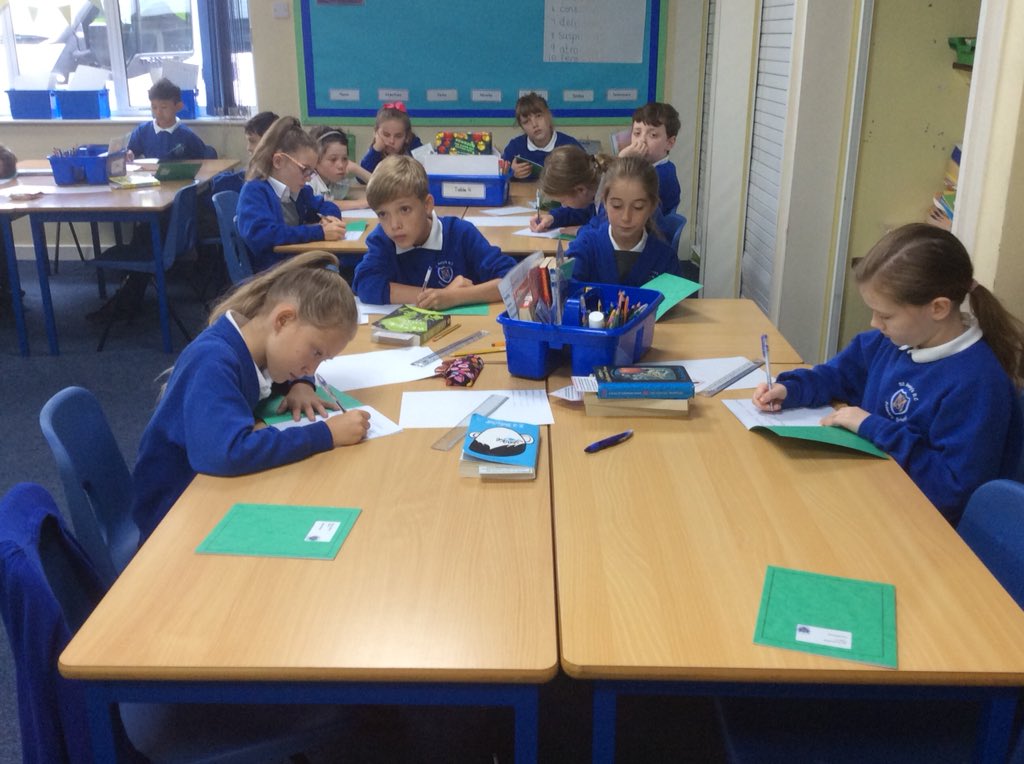 StMarysSchoolRC's tweet photo. Year 5 - Handwriting Practice this morning. #greatconcentration https://t.co/7XoiXCmb9D