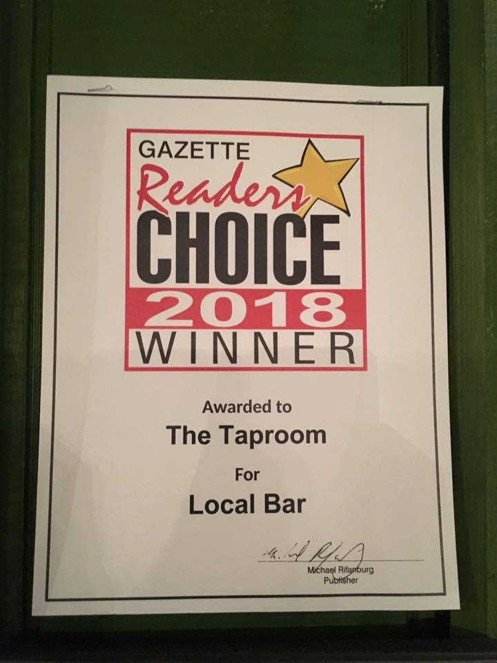 We are truly honored to be the 2018 Gazette Readers Choice Award Winner for Best Local Bar in Western Massachusetts 🥇Thank YOU for voting for us! We could not have won without your support! Cheers 🍻