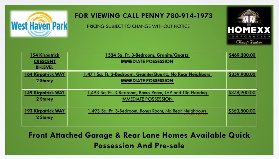 Penny94Benjamin's tweet photo. Beautiful homes just waiting to welcome your family. #interiordesign #customerservice #beautifulhome #mortgages #customhomes #newhomesales #edmonton #sprucegrove #mortgagespecialist #custommillwork #westhavenpark #meadowview #referrals #custombuilder #homesinalberta https://t.co/ysYSbbx8pD