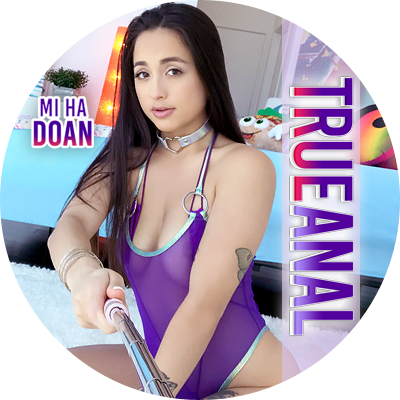 TrueAnal's tweet photo. Love @MiHaDoan1 as much as we do? Show your support with this banner + avatar &amp; watch her incredible 1st anal scene today: https://t.co/f3xaIPkKcK 🎉🎉🎉 https://t.co/5uQUZAdU7c