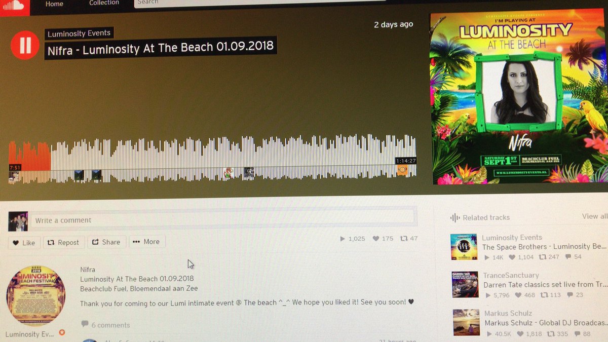 Emiel_1985's tweet photo. Reliving @Nifra @LuminosityEvent #AtTheBeach @BeachclubFUEL already two weeks ago 😱 #EdgeOfTime #EdgeOfSummer 🎶🎉🎶🙌🏻 #soundcloud https://t.co/p3M5K4HaQ0