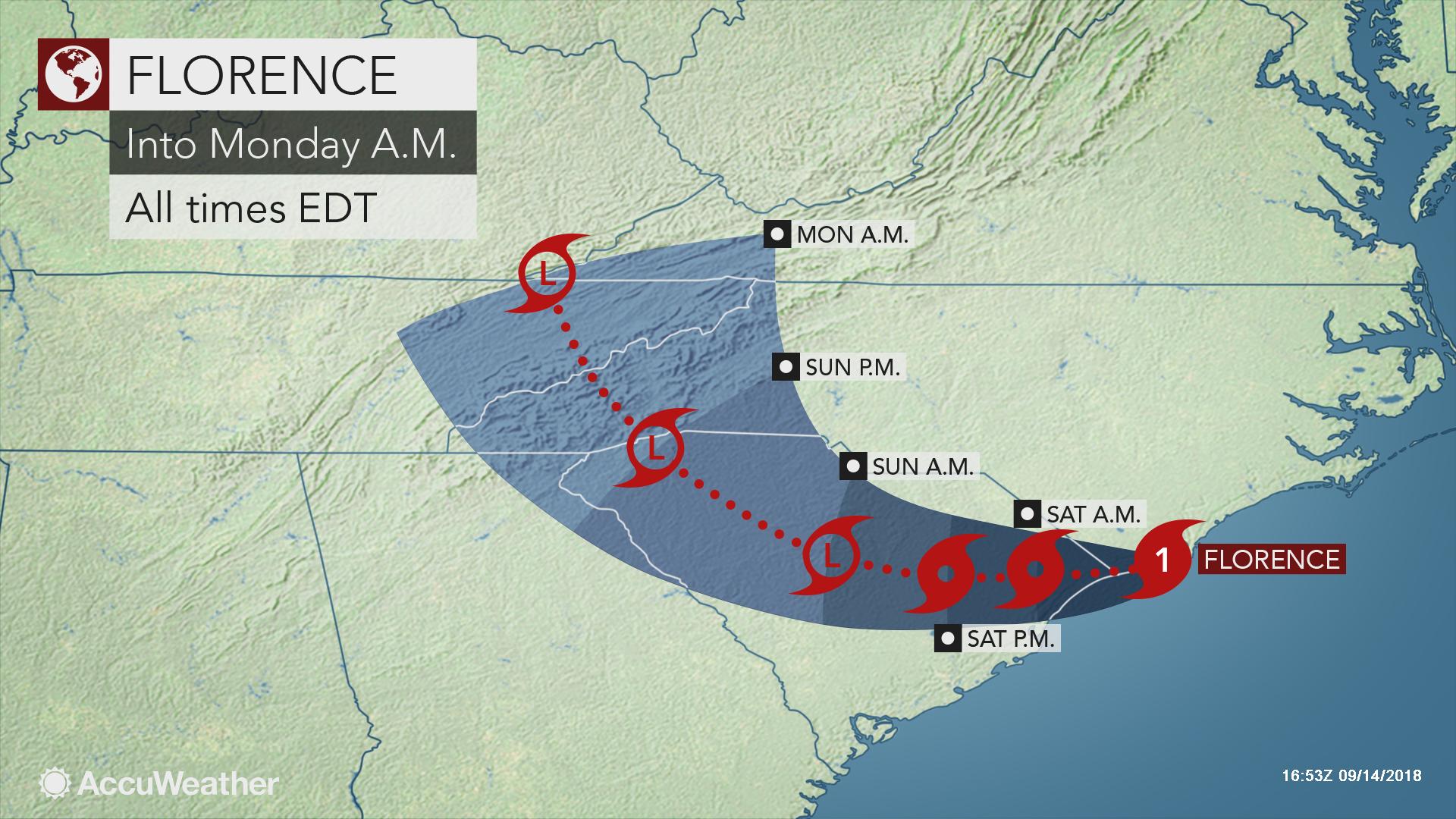 AccuWeather on Twitter "As Florence slowly tracks across the