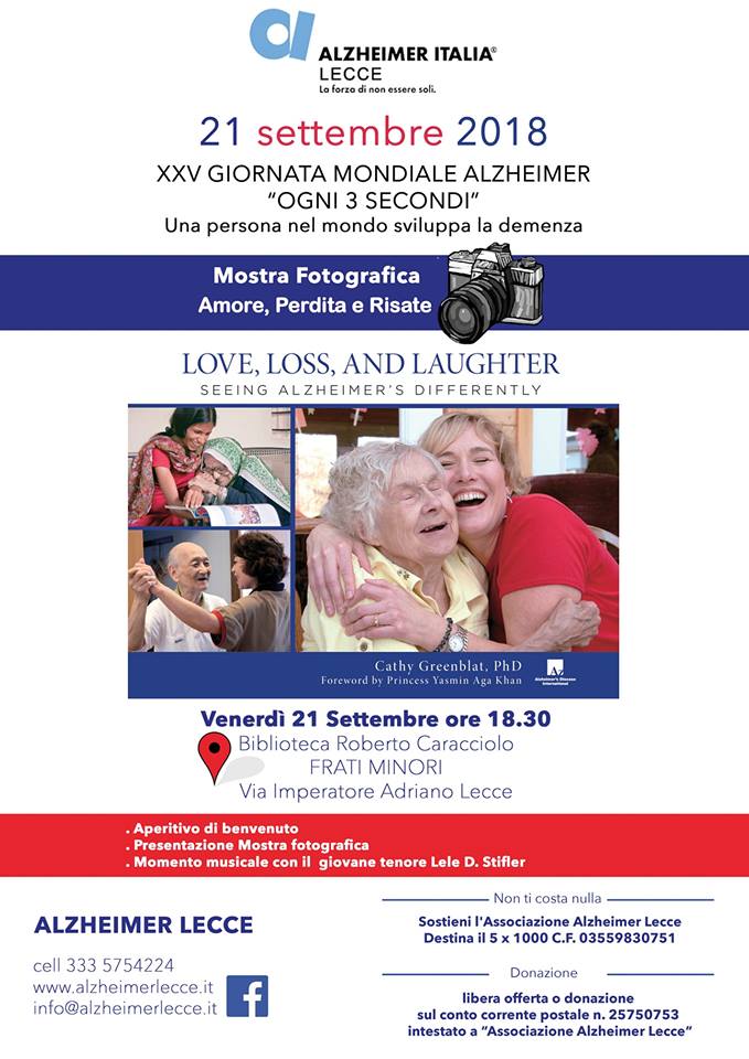 FragmentsBlogg's tweet photo. Se siete nella zona di Lecce vi invito a partecipare a questa splendida mostra fotografica in occasione della Venticinquesima Giornata Mondiale Alzheimer. Io farò il possibile per esserci. 
#Alzheimer #Psicologia #Neurologia #Salute https://t.co/q8pGNuKmBW