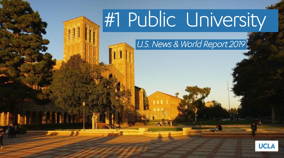 UCLAUpdates's tweet photo. UCLA was ranked the #1 public university by U.S. News &amp; World Report this week. #BestColleges. https://t.co/mwTjKIwpzU https://t.co/w6X4EiaBMF