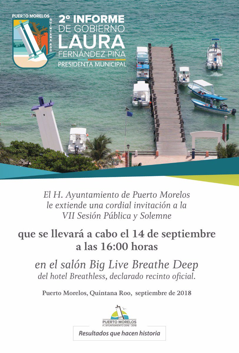 Estamos orgullosos de ser #ServidoresPúblicos del @ICCALPMORELOS #MunicipioDePuertoMorelos y hoy estaremos en el #2InformeDeGobierno de @LFpuertomorelos quien Preside el <a href="/PtoMorelosAyto/">Ayto. Puerto Morelos</a> #QuintanaRoo <a href="/DIANELALORIA/">DIANELA LORIA</a> <a href="/solangeconchaa/">Sol Concha</a> <a href="/KMayquetzal/">karla_mayquetzal</a> <a href="/Francis67713165/">Francisco</a> <a href="/SumarMente/">Mente Positivo</a>