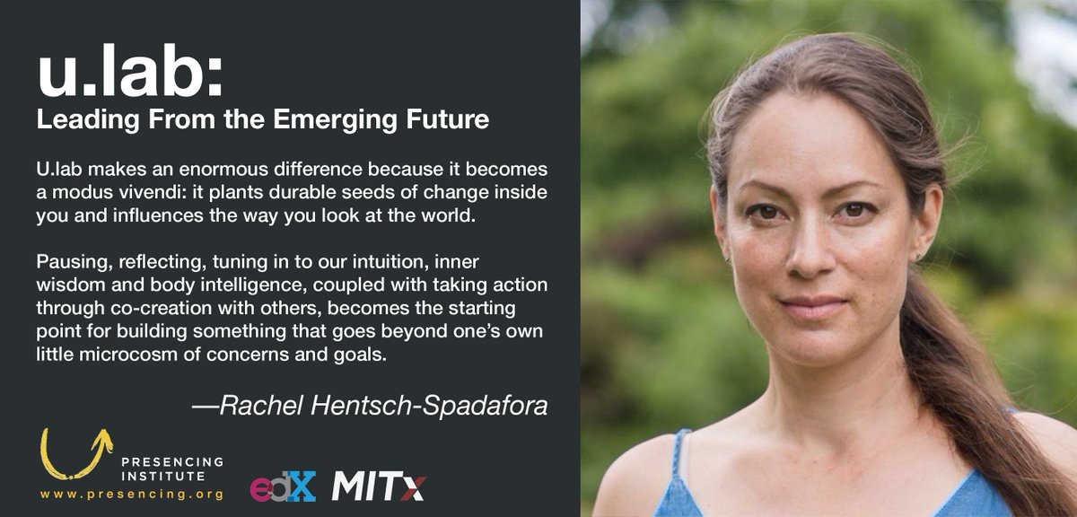 "U.lab makes an enormous difference because it becomes a modus vivendi: it plants durable seeds of change inside you and influences the way you look at the world." Rachel Hentsch-Spadafora #ulab #changemakers #listening <a href="/RachelHentsch/">Rachel Hentsch</a> <a href="/Simoonfransen/">simoon fransen</a>