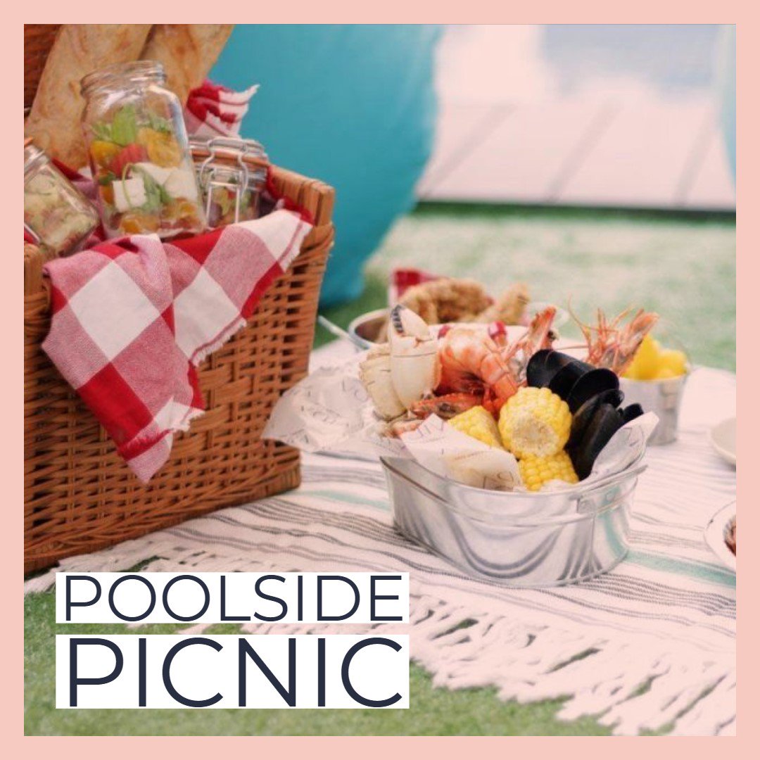 Looking to mix up your date night? Try having a poolside picnic! Why not enjoy the beautiful view right in your backyard?