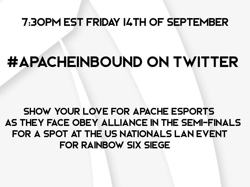 eSportsApache's tweet photo. https://t.co/ng0sDmpOj0 #APACHEINBOUND @ObeyAlliance https://t.co/5pzoPUSqQ7