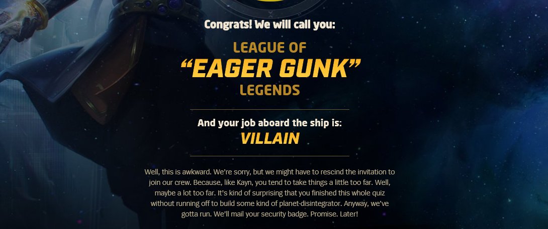 LeagueOfLegends's tweet photo. Huh, I guess that's fair...😈😈😈
Take the quiz to see your results! https://t.co/0zuybSnt00 https://t.co/OAriW2GlKI