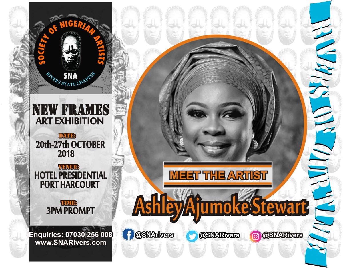 SNARivers's tweet photo. #MeetTheArtist #AshleyAjumokeStewart #NewFrames #2018 #RiversOfOurTime #SNARivers https://t.co/I0pZDG7ueK