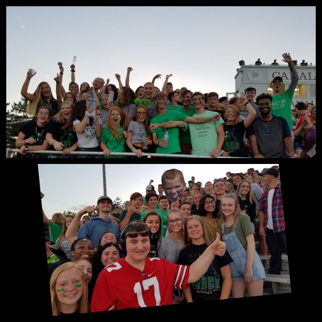 CWHS_Office's tweet photo. CWHS Student Section. We are BROCK STRONG!
#CWway https://t.co/RhPEjCKcuE