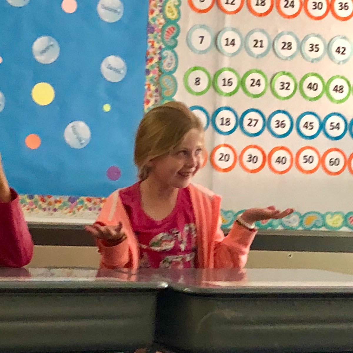 MissKovarik's tweet photo. Today was #FamilyFanfareFriday  for our #3KStarStudent. Hadley’s family sent a video sharing how special she was to them. I think it is safe to say she was surprised &amp; delighted to watch the video with the class. #Geneva304 https://t.co/nUmd03Filp
