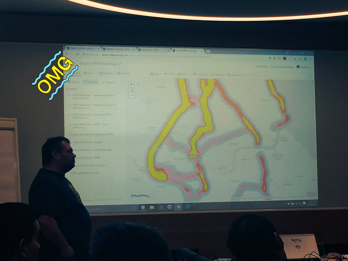 jaidruu's tweet photo. Presenting @Esri @EsriGeoDev @esrischweiz challenge to the hacking teams 🌎🗺, joined by our partners in crime @Zurich @hackzurich .. delivering @brightbox  data, @Zurich expertise and #ArcGIS  capabilities!! H U G E https://t.co/IPTn0WfzeA