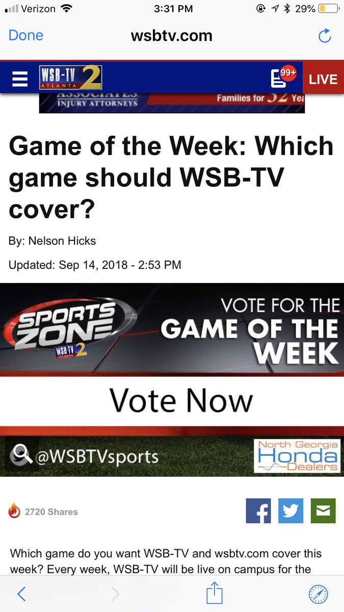 hiram_ssection's tweet photo. MAKE SURE YOU GO AN VOTE SO WE CAN BE GAME OF THE WEEK AGAINST WOODLAND!!!💜🐝💜 https://t.co/t2I7v1BOnX