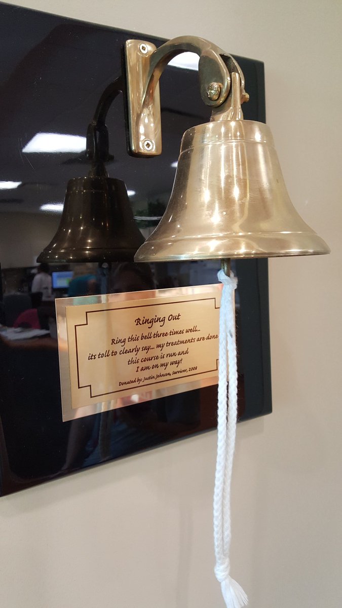 AwesomeAsche's tweet photo. Final chemo is COMPLETE! At my chemo center, patients get to "ring out" after their last infusion is done. 
So now let's rejoice with a collective "Congratulations!" 😁😁😁😁😁😁😁 https://t.co/psXgeclBdQ