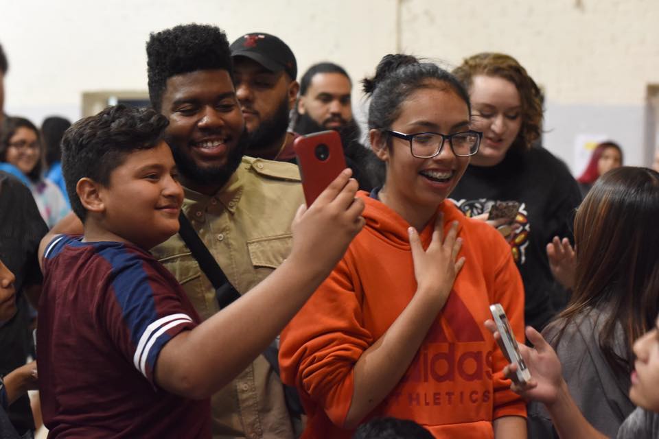 boostntwk's tweet photo. Our friends from the Boys and Girls Club of El Paso had a very special visit from Hometown Superstar @thegreatkhalid https://t.co/XmqudHQtxo