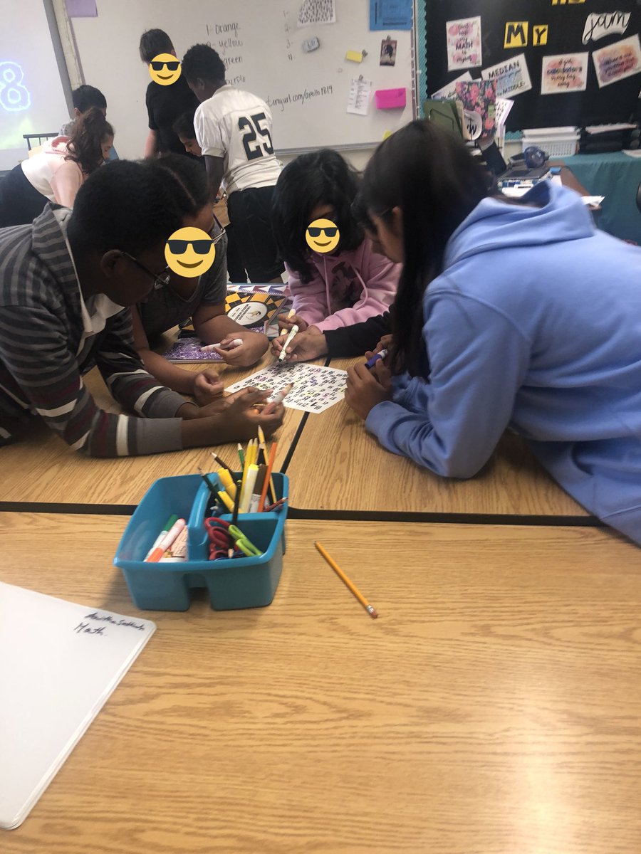 100 Numbers Activity got my students talking and help set the norm for what is expected during group activities. My students were so focused they didn’t even realize I snapped photos of them engaged in the activity! <a href="/arajagop/">Aparna Rajagopal</a> <a href="/BonnieCapes/">Bonnie Capes</a> #FridayFeeIing #MrsVinesMathClass