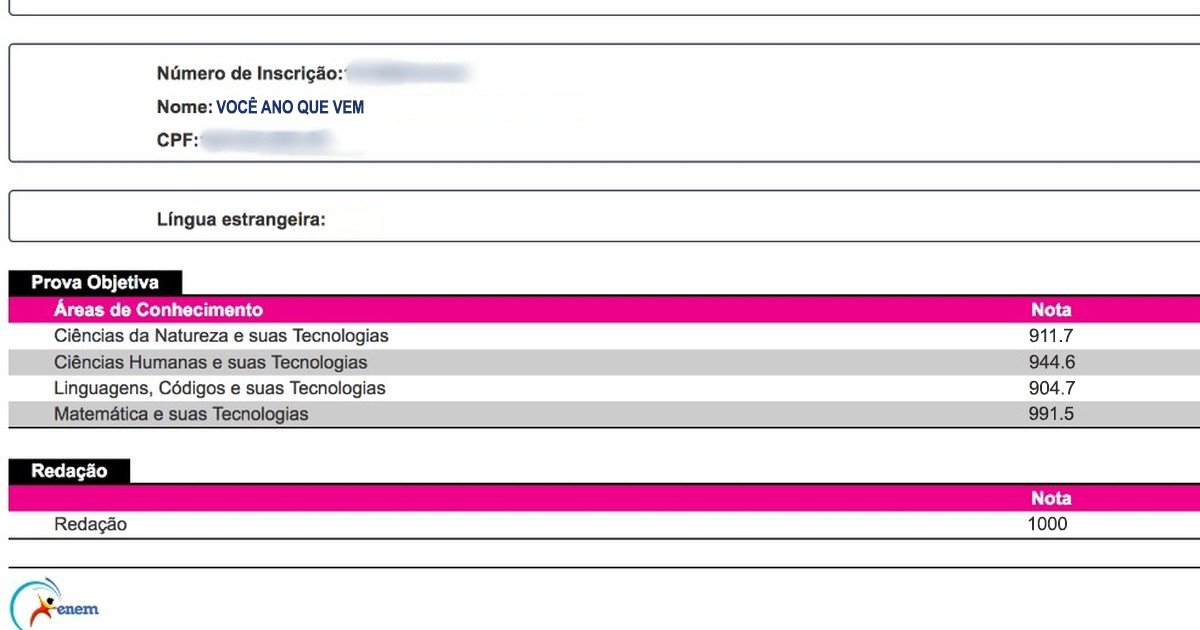 ProEnemOficial's tweet image. Se eu tenho uma nota dessas eu fico um nojo, RT para atrair essa benção pra você

#proenemaovivo 
#intensivaproenem