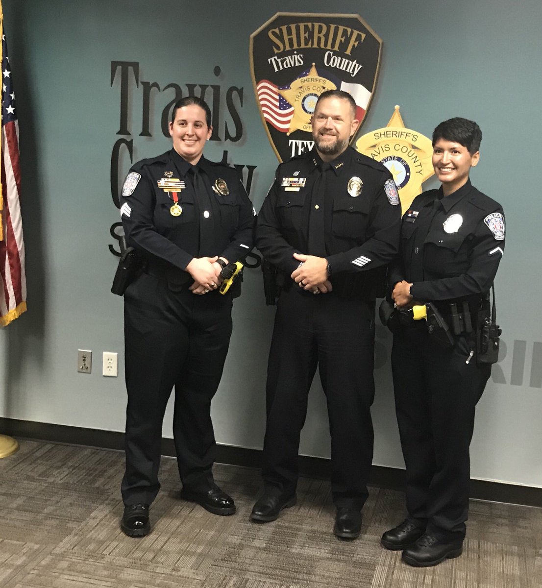 So proud of Sgt. E. Conrad and Officer A. Grimes for graduating “with honors” from the Travis County Leadership Education Achieving Developmental Success ( LEADS) Academy today! Well done ladies!