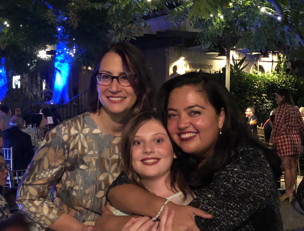 LFCSAToday's tweet photo. This is 5th grader Briar beautifully serenaded by honorees assembly member @laurafriedman43and and assembly member @wendycarrillo at the Friends of the LA Riverโs Noche del Rio Gala last night. Briar has been at LFCSA since kindergarten! @FoLARtweets #LFCSA https://t.co/8njeEmHZHp