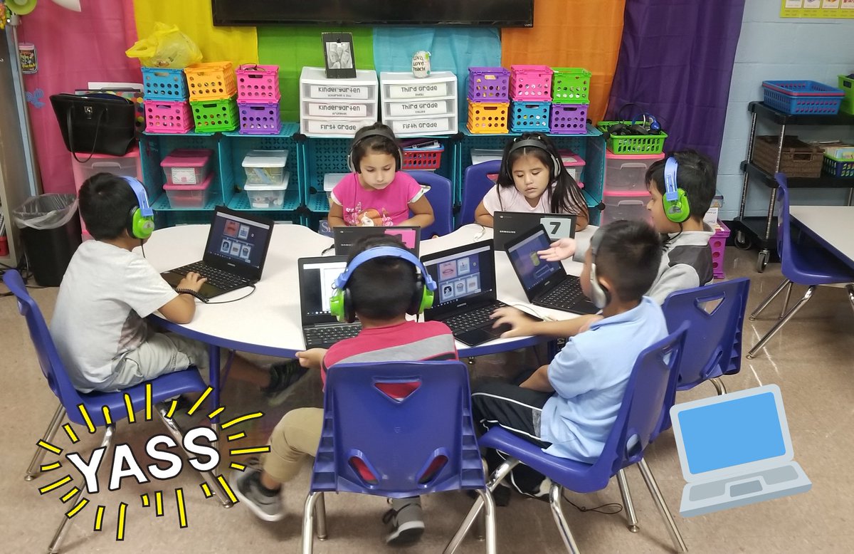 StemmNCES's tweet photo. First graders rocking out on Imagine Learning! Woop woop! 🎧💻 #NCESpartans #esl #imaginelearning https://t.co/8aYTUzjTu9
