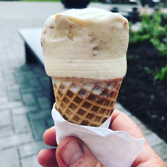 StephaniesDish's tweet photo. I could be In trouble. This is my second @sweetscienceicecream cone in less than 24 hours. @kegandcasemn is open and the ice cream counter is in full swing. Yesterday was blackberry crumble.  Today I headed for the toasted coconut and oatmeal cookie. I h… https://t.co/7pabKdSrMy https://t.co/DnKdGjoUhe