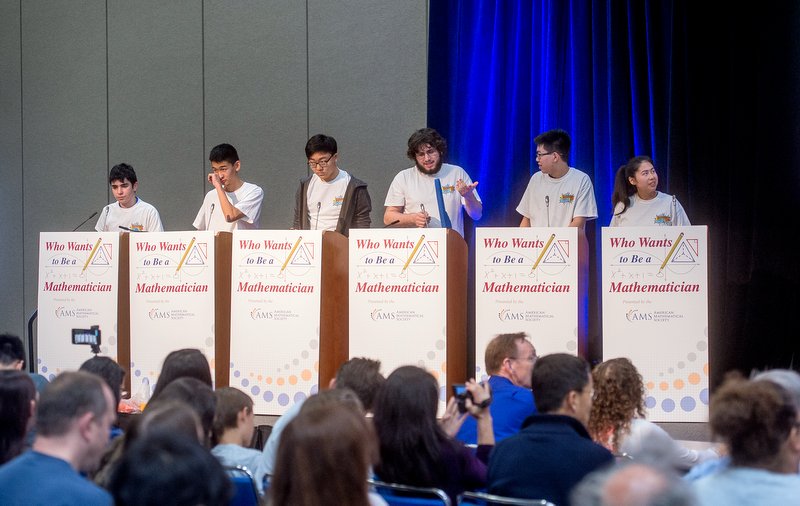 amermathsoc's tweet photo. @ngcproject @girlstart @changeequation Help us get more young women on stage at the 2019 Who Wants to Be a Mathematician Championship for HS students. Teachers can register (free) at https://t.co/J2tW9Luz3d. First round of qualifying goes until Sept. 26 #AMSMathGame https://t.co/9brnlFQFXD
